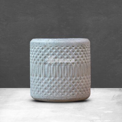 Chậu hình trụ hoạ tiết đặc biệt | Màu tự nhiên 30x30 cm