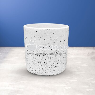 Chậu trụ để bàn thạch cao | TDANG | Sơn màu trắng 15x15 cm